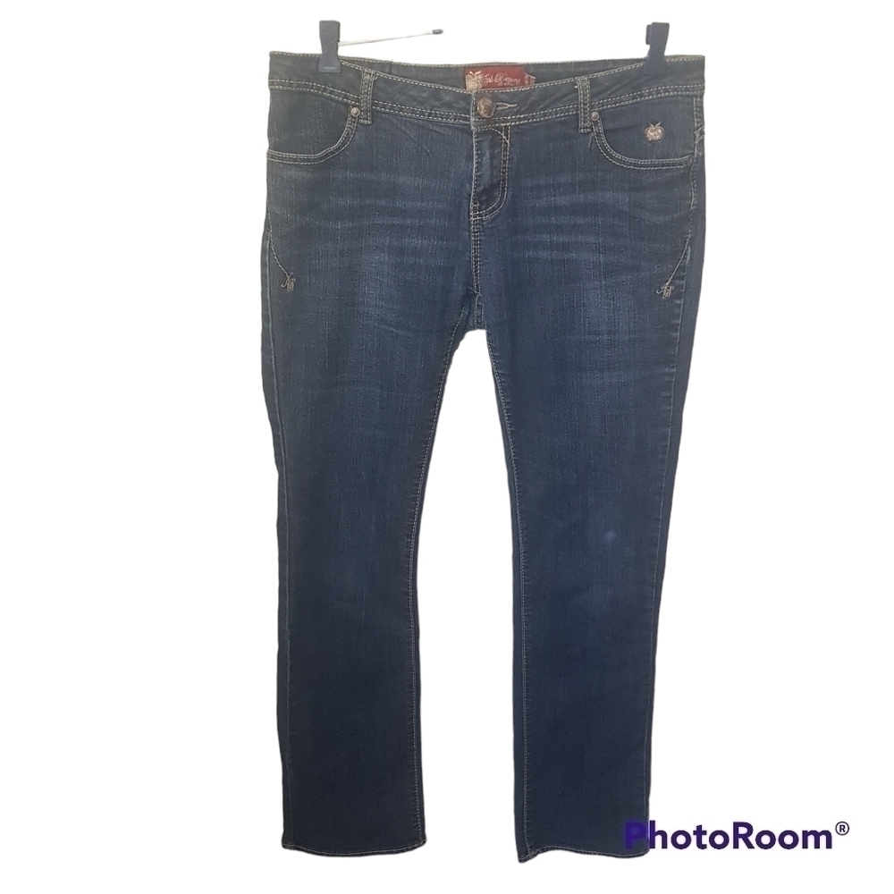 Apple Bottoms Midrise Straight Leg Blue Jeans